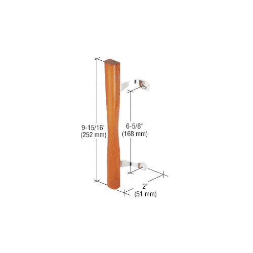 CRL Wood/Chrome Inside Pull; 6-5/8" Screw Holes - C1034