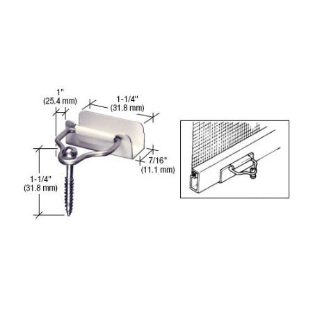 CRL White Slip-On Bail Latch With Screw - Bulk Package - WSC202W