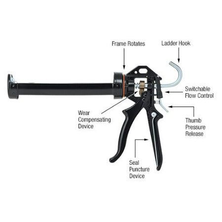 CRL 18 to 1 Ratio Extra Thrust Strap Frame Caulking Gun - WG41004XT