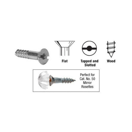 CRL #8 x 3/4" Tapped-Head Wood Screws - Package - TH34