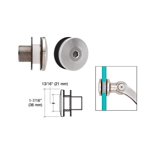 CRL Brushed Stainless Surface Mount Cap Assembly - SGF36CAP