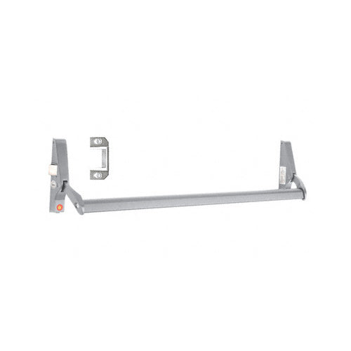CRL Satin Aluminum 48" Jackson 10 Series Left Hand Reverse Bevel Crossbar Rim Panic Exit Device - 311095LC4628