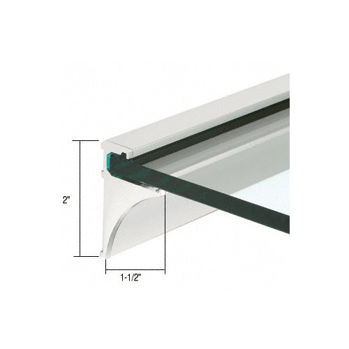 CRL Brite Anodized 18" Aluminum Shelf Kit for 1/4" Glass - SE1418BA