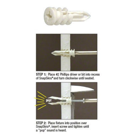 CRL Toggler SnapSkru Self-Drilling Drywall Anchors Regular [100 pack] - TA3003