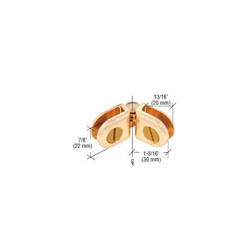 CRL Brass Z-Line Mini Hinge - ZLC12BR