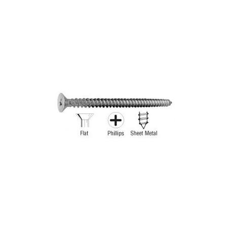 CRL 8 x 1-1/2" Stainless Steel Flat Head Phillips Sheet Metal Screws [500/Bulk] - S8X15MF