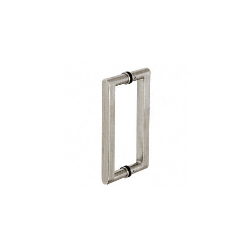 CRL Brushed Stainless Glass Mounted Square Back-to-Back Pull Handle - 18" (457 mm) - FMR4BS