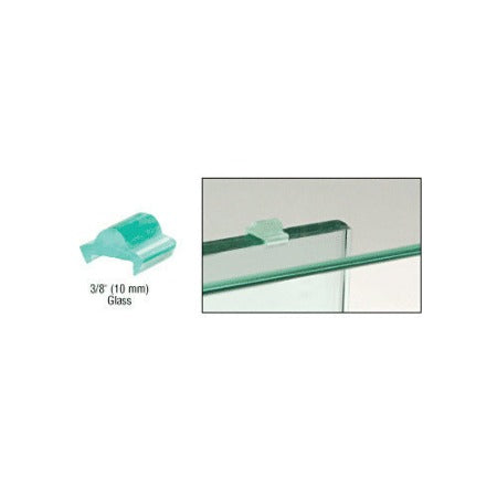 CRL 1/2" Long Clear Heavy Glass Top Vinyl for 3/8" Glass (100 Pack) - TV38