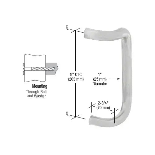 CRL 8" Single Offset Door Pull