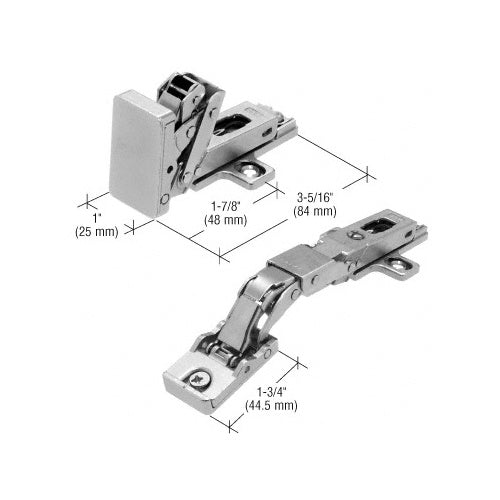 CRL Nickel Plated European Style Glass-to-Wood Hinge - UV99WG