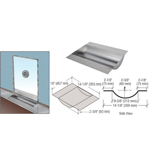 CRL Deluxe 18" Wide X 14-1/8" Deep X 2-3/8" High Brushed Stainless Finish Drop-In Deal Tray - T18SS