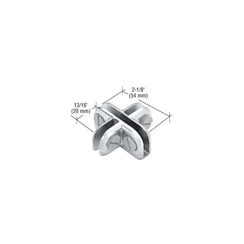 CRL Chrome Four-Way 90 Degree Adjustable Shelf Connector - ZLC10CH