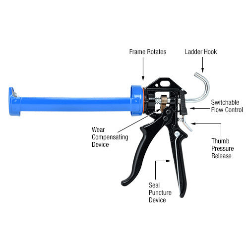 CRL 12 to 1 Ratio Chilton Deluxe Strap Frame Caulking Gun - WG41004