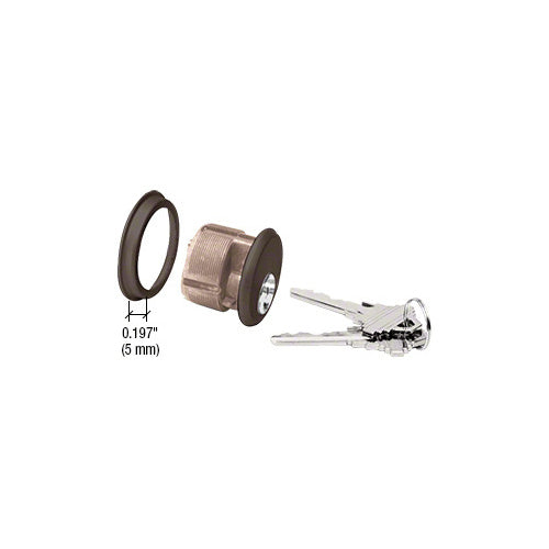 CRL Aluminum Finish Double Mortise Cylinder - Schlage "C" Keyway - Keyed Alike - DL2171SCKAA