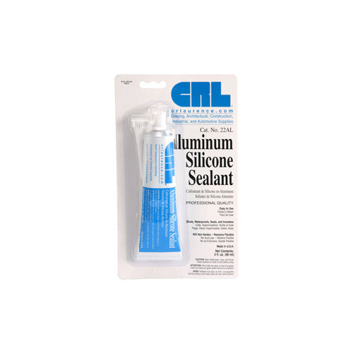 CRL Aluminum Silicone Sealant 3 Fluid Ounce Squeeze Tube - 22AL