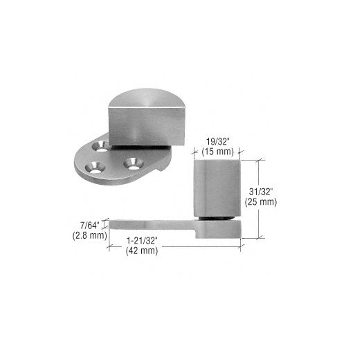 CRL Large Brushed Stainless UV Glass-to-Wood Swing Hinge - UV6263