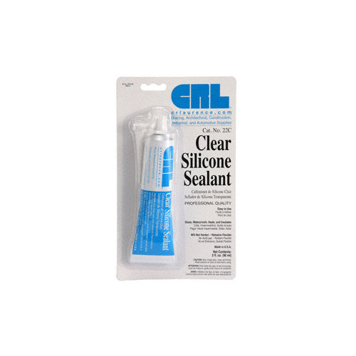 CRL Clear Silicone Sealant 3 Fluid Ounce Squeeze Tube - 22C