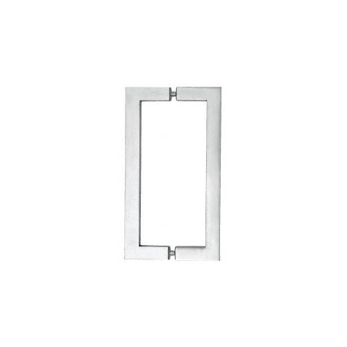 CRL 24" Brushed Stainless Square Tube Glass Mounted Pull Handle - SQ24X24BS