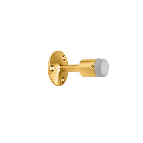 CRL Polished Brass Wall Mounted Heavy-Duty Door Stop - DL2532PB
