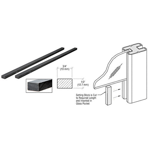 CRL Glass Pocket Setting Block for Windscreen Posts - WPSB1