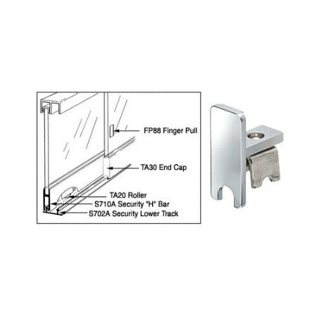 CRL Satin Anodized End Cap for Security "H" Bar - TA30