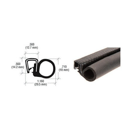 CRL Black Bulb Trim Seal [25 ft] - ST36A