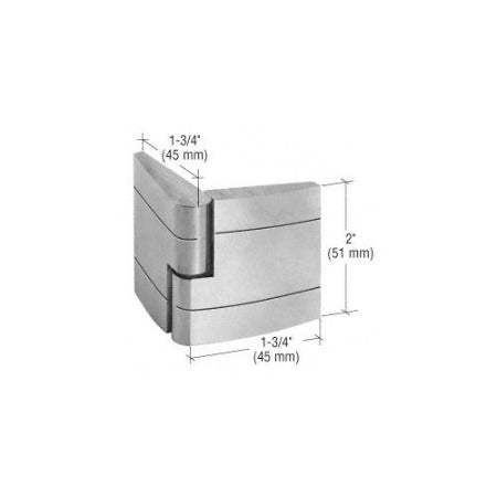 CRL Brushed Stainless Right Hand UV Designer Glass-to-Glass Hinge - UV0264