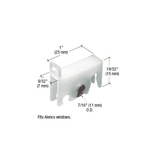 CRL 7/16" Steel Sliding Window Roller for Alenco Windows - G3097