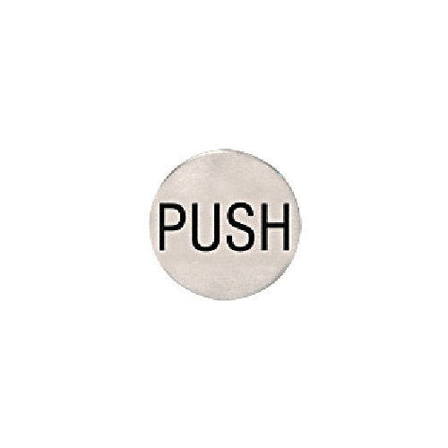 CRL Brushed Stainless 2" Diameter Round Push Indicator - 2EPBSPU