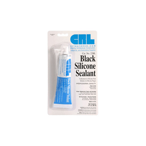 CRL Black Silicone Sealant 3 Fluid Ounce Squeeze Tube - 22BL