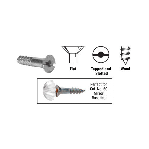 CRL #8 x 1" Tapped-Head Wood Screws - Package - TH35