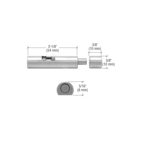 CRL Brushed Stainless UV Bond 10mm Diameter Bolt Lock for Double Doors - UV6258