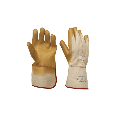 CRL Insulated Gauntlet Cuff Wrinkle Finish Natural Rubber Palm Gloves - 96NFW