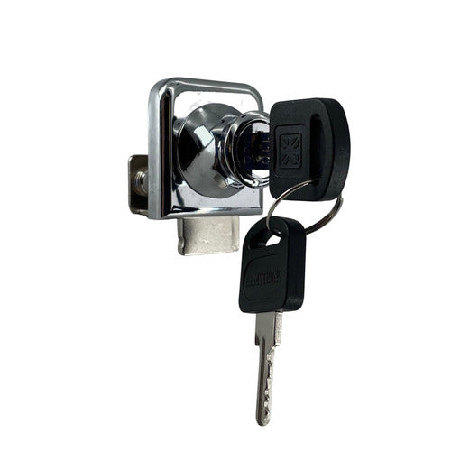 CRL Chrome Lock for 1/4" Cabinet Glass Door - Keyed Alike - LK42KA