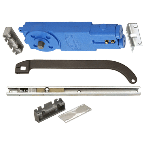 CRL Jackson® Adjustable Spring Power Multi Size 105 Degree Non Hold-Open Overhead Concealed Closer With "S" Offset Slide-Arm Hardware Package Dark Bronze - 21201S31317