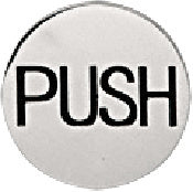 CRL Polished Stainless 2" Round Push Indicator - 2EPPSPU