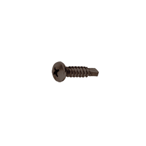 CRL Dark Bronze 8-18 x 3/4" Self-Drilling Pan Head Phillips Screws - 8X34PHPSDDU