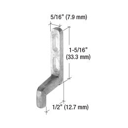 CRL 5/16" Wide Sliding Screen Door Latch Strike With 1/2" Grip - A203