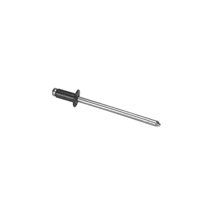 CRL Black 1/8" Diameter, 1/16" to 1/8" Grip Range Aluminum Rivet with Aluminum Mandrel in [1000 pack] - ABA42BL