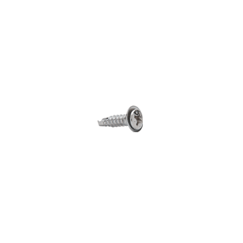 CRL 8 x 3/4" Chrome Countersunk Self-Drilling Screws with Washers - AV11450