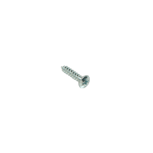 CRL Zinc Finish 8 x 2" No. 6 Oval Head Phillips Tapping Sheet Metal Screws - AV2632