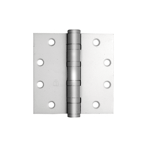 CRL Satin Chrome 4-1/2" x 4-1/2" Ball Bearing Square Hinge - Non-Removable Pin - BB15NRPA