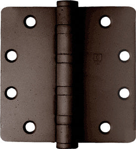 CRL Bronze Non-Removable Pin Heavy Weight 1/4" Radius Ball Bearing Template Butt Hinge - BB55NRPBRZ
