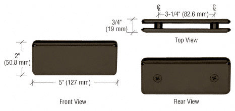 CRL Beveled 180° Glass-To-Glass Clamp