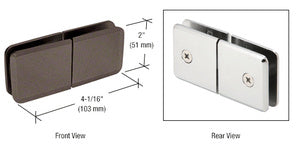 CRL Square Beveled 180° Glass-to-Glass Movable Transom Clamp