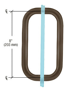 CRL 8" Back-to-Back Solid 3/4" Diameter Pull Handles Without Metal Washers