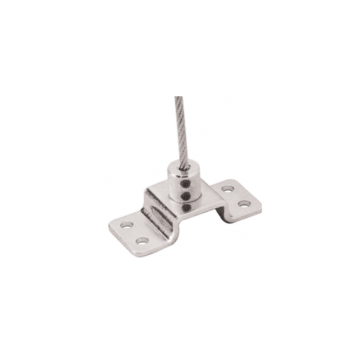 CRL Chrome Plated Fixed Base Floor Fittings for Cable Display System - CB80