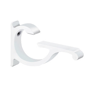 CRL White Designer Aluminum Glass Shelf Bracket - 5/8" - 3/4" Glass - Package - CC75W