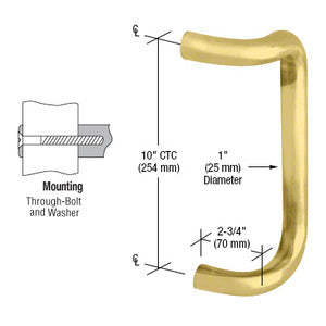 CRL 10" Single Offset Door Pull