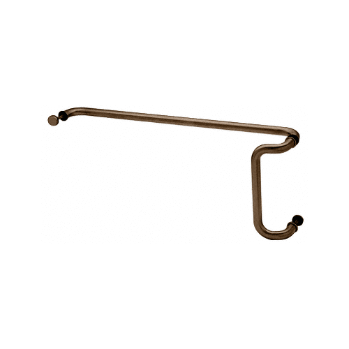 CRL Dark Bronze 12" x 28" Back-to-Back Offset Combination Push and Pull Handle Set - CD12X28DU